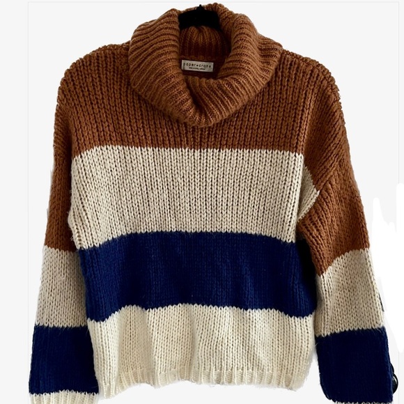 PAPER CRANE Color Block Sweater, Size M - Picture 3 of 7